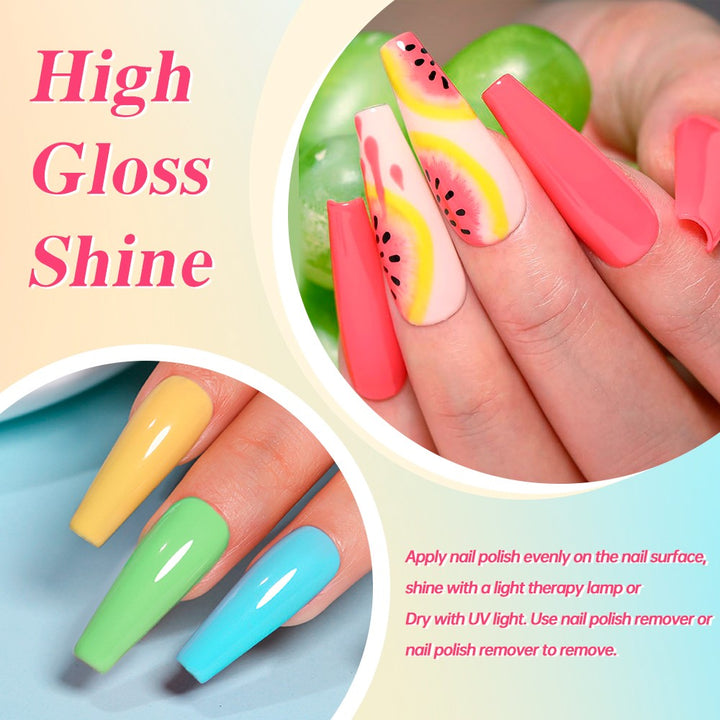 RISYAL 15ml Gel Nail Polish Set ( 12 Color /Candy color series) - 我的商店
