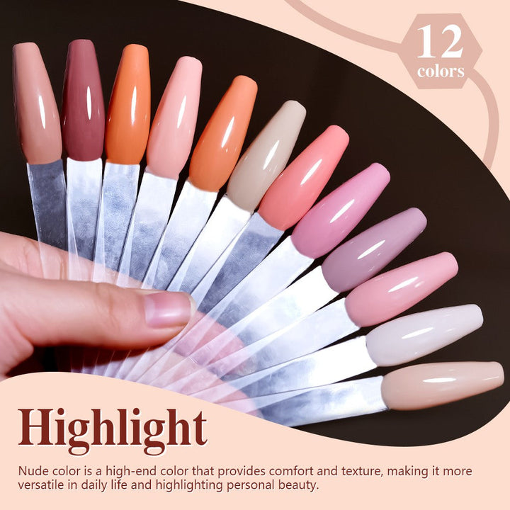 RISYAL 15ml Gel Nail Polish Set ( 12 Color /Coffee colored series) - 我的商店