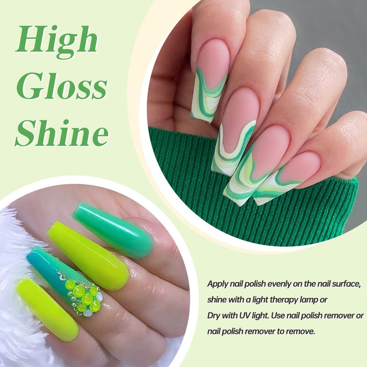 RISYAL 15ml Gel Nail Polish Set ( 12 Color /Green Series) - 我的商店