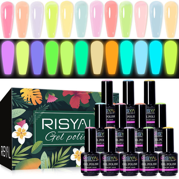 RISYAL 15ml Gel Nail Polish Set ( 12 Color /Luminous series) - 我的商店