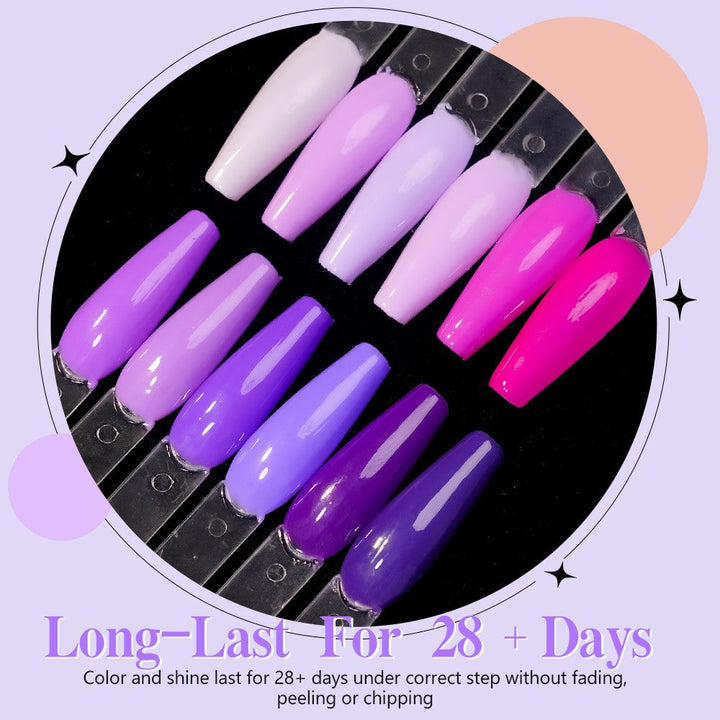 RISYAL 15ml Gel Nail Polish Set ( 12 Color /Purple series) - 我的商店