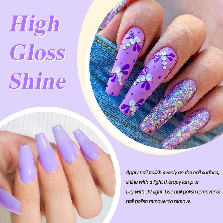 RISYAL 15ml Gel Nail Polish Set ( 12 Color /Purple series) - 我的商店