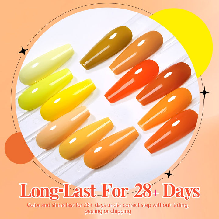 RISYAL 15ml Gel Nail Polish Set ( 12 Color /Yellow Series) - 我的商店