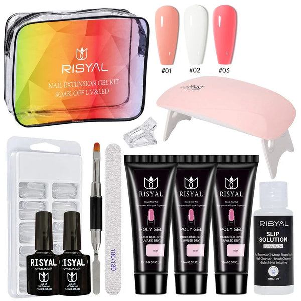 RISYAL 15ml Poly gel 3 colors nail kit - RISYAL