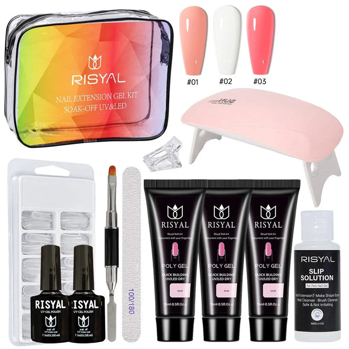 RISYAL 15ml Poly gel 3 colors nail kit - RISYAL