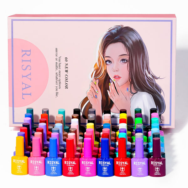 RISYAL 60 color Gel Nail Polish Set(7.3ml-RL2239) - 我的商店
