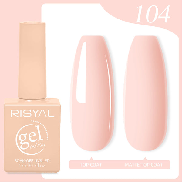 Risyal Baby pink Gel Nail Polish 15ML Nail Art Manicure Salon DIY Design at Home