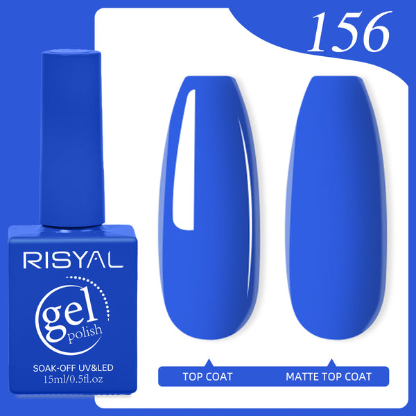 Risyal Blue Gel Nail Polish 15ML Nail Art Manicure Salon DIY Design at Home