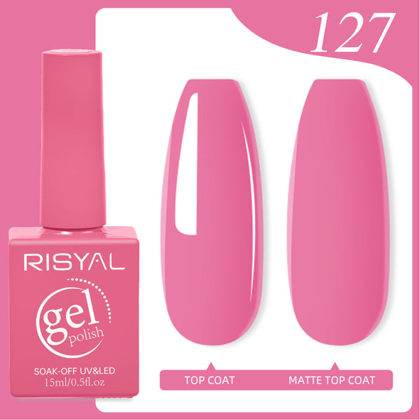 Risyal Bubblegum Gel Nail Polish 15ML Nail Art Manic Salon DIY Design at Home