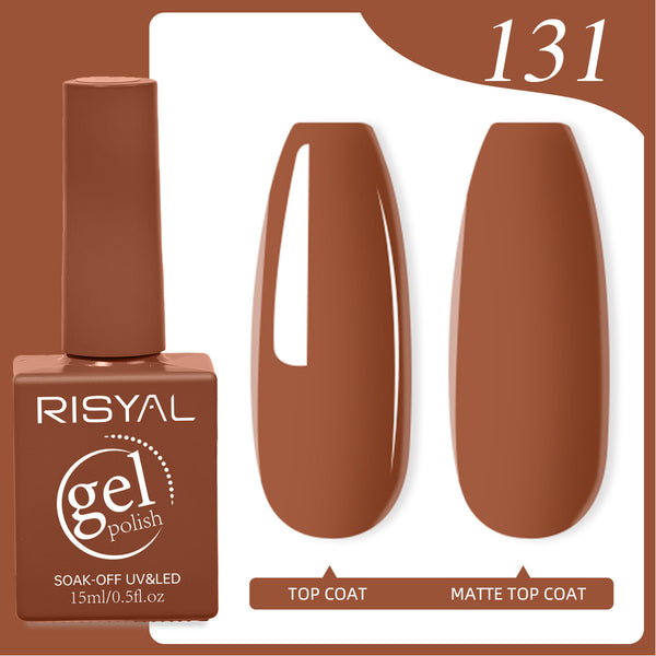 Risyal CHESTNUT Gel Nail Polish 15ML Nail Art Manict Salon DIY Design at Home