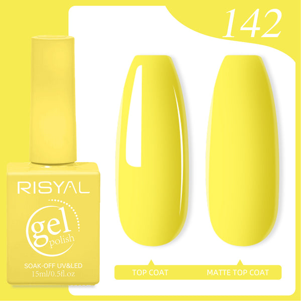Risyal Cadmium Yellow Gel Nail Polish 15ML Nail Art Salon DIY Design at Home