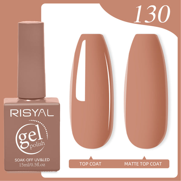 Risyal Caramel Gel Nail Polish 15ML Nail Art Manicur Salon DIY Design at Home