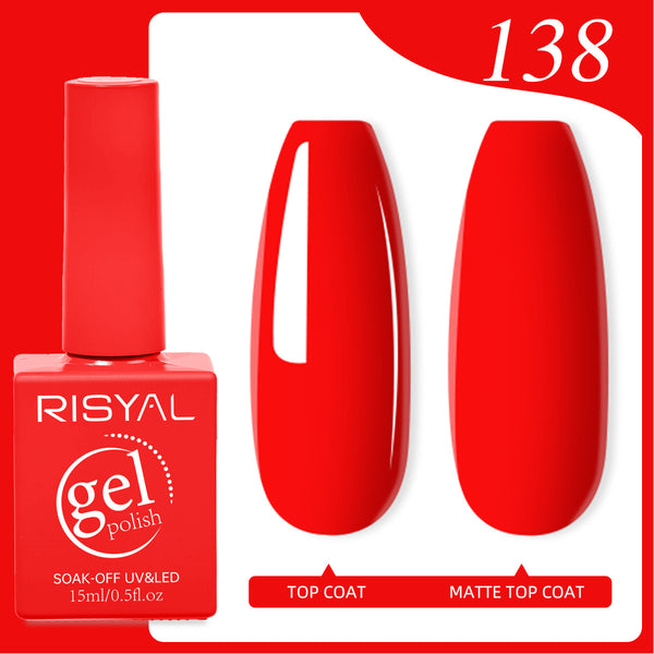 Risyal Crimson Gel Nail Polish 15ML Nail Art Manicur Salon DIY Design at Home