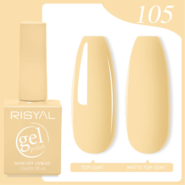 Risyal Golden Glow Gel Nail Polish 15ML Nail Art Mar Salon DIY Design at Home