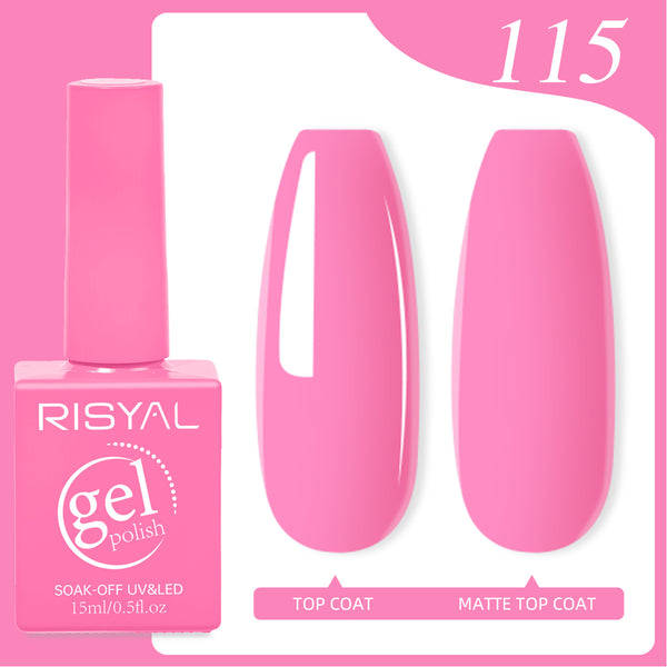 Risyal Hot pink Gel Nail Polish 15ML Nail Art Manict Salon DIY Design at Home