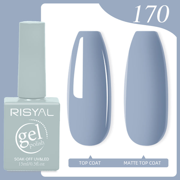 Risyal Light steel Blue Gel Nail Polish 15ML Nail Art Salon DIY Design at Home