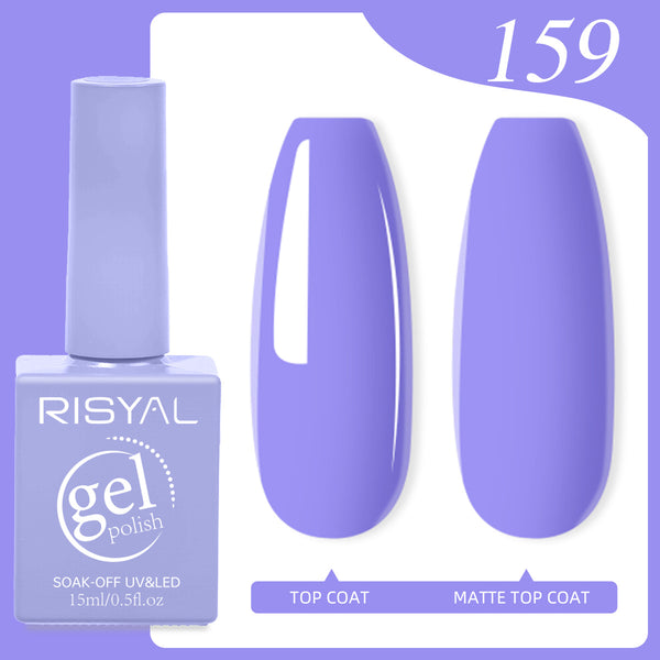 Risyal Mauve Gel Nail Polish 15ML Nail Art Manicure Salon DIY Design at Home