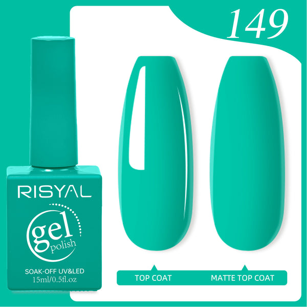 Risyal MediumAquamarine Gel Nail Polish 15ML Nail Ai