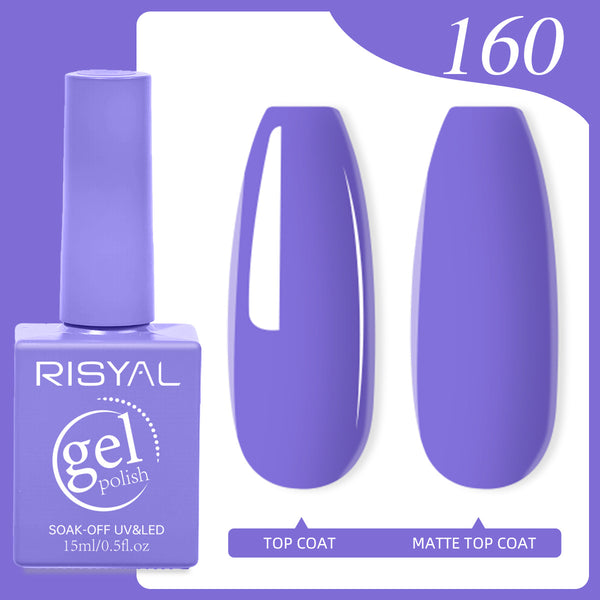 Risyal MediumSlateBlue Gel Nail Polish 15ML Nail Art Salon DIY Design at Home