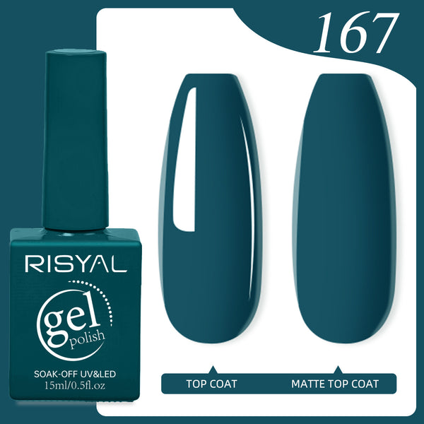 Risyal Myrtle green Gel Nail Polish 15ML Nail Art Me Salon DIY Design at Home