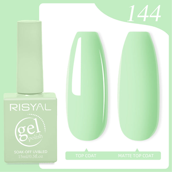 Risyal Pale Green Gel Nail Polish 15ML Nail Art Manic Salon DIY Design at Home
