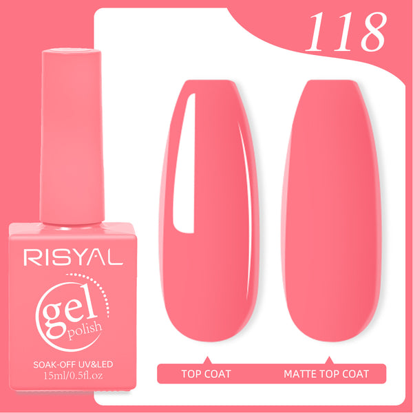 Risyal Pink Sherbet Gel Nail Polish 15ML Nail Art Me Salon DIY Design at Home