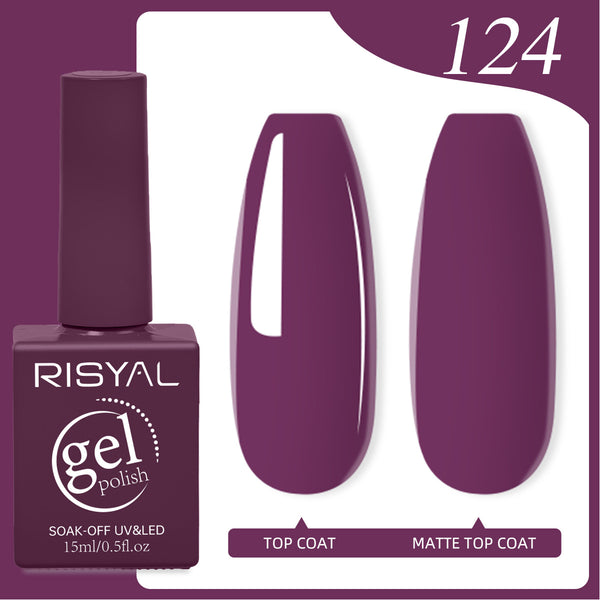 Risyal Purple Gel Nail Polish 15ML Nail Art Manicure Salon DIY Design at Home