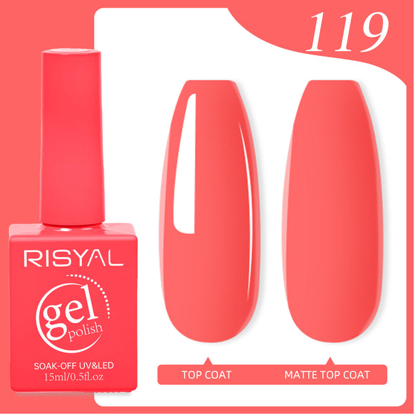 Risyal Radical Red Gel Nail Polish 15ML Nail Art Mar Salon DIY Design at Home