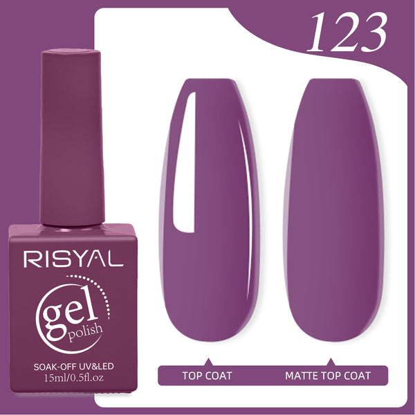 Risyal Rebecca Purple Gel Nail Polish 15ML Nail Art Salon DIY Design at Home