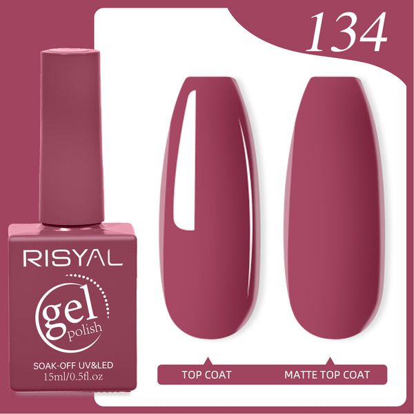 Risyal Red Purple Gel Nail Polish 15ML Nail Art Mani Salon DIY Design at Home