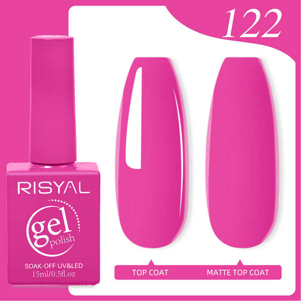 Risyal Red violet Gel Nail Polish 15ML Nail Art Mani Salon DIY Design at Home